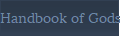 Handbook of Gods